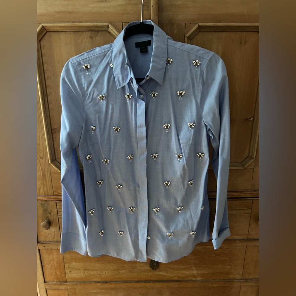 J.Crew Button Down Shirt With Embellishment